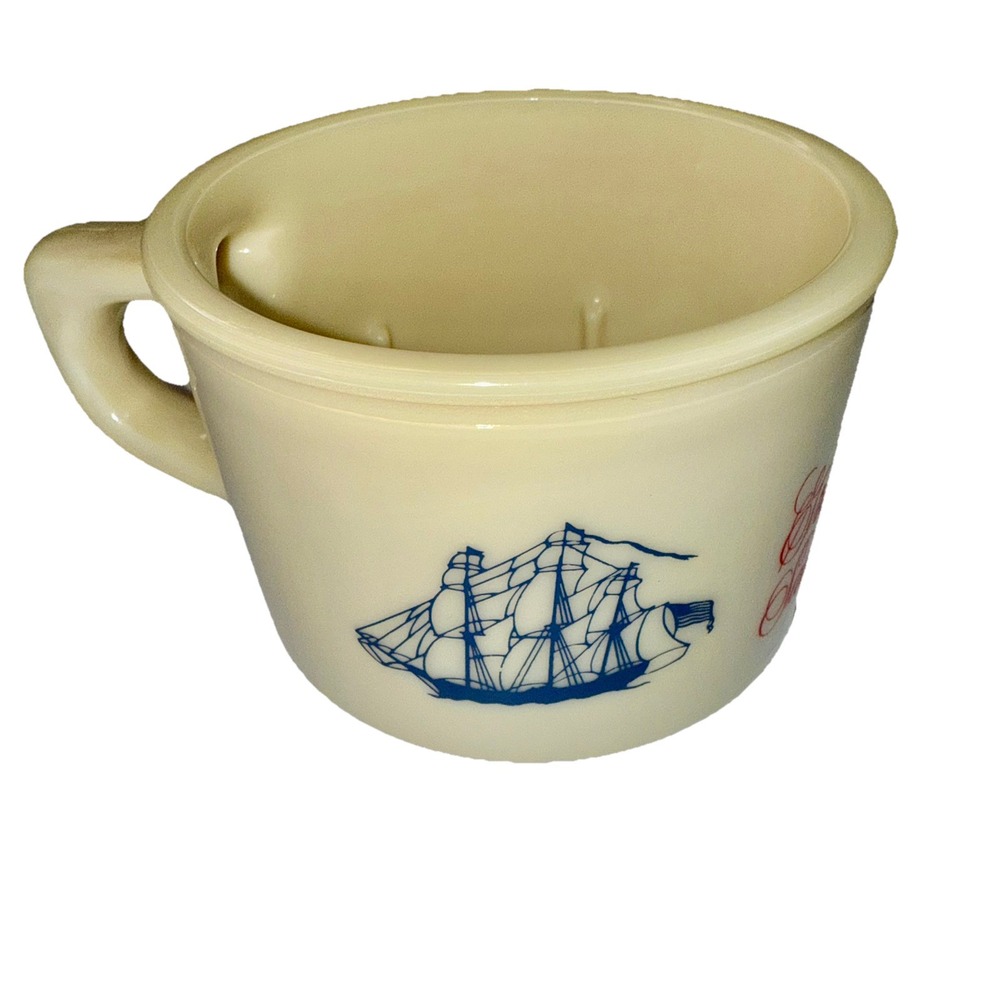 VTG Shaving Mug Old Spice 3.2 oz Shulton Grand Turk Recovery Ships D handle